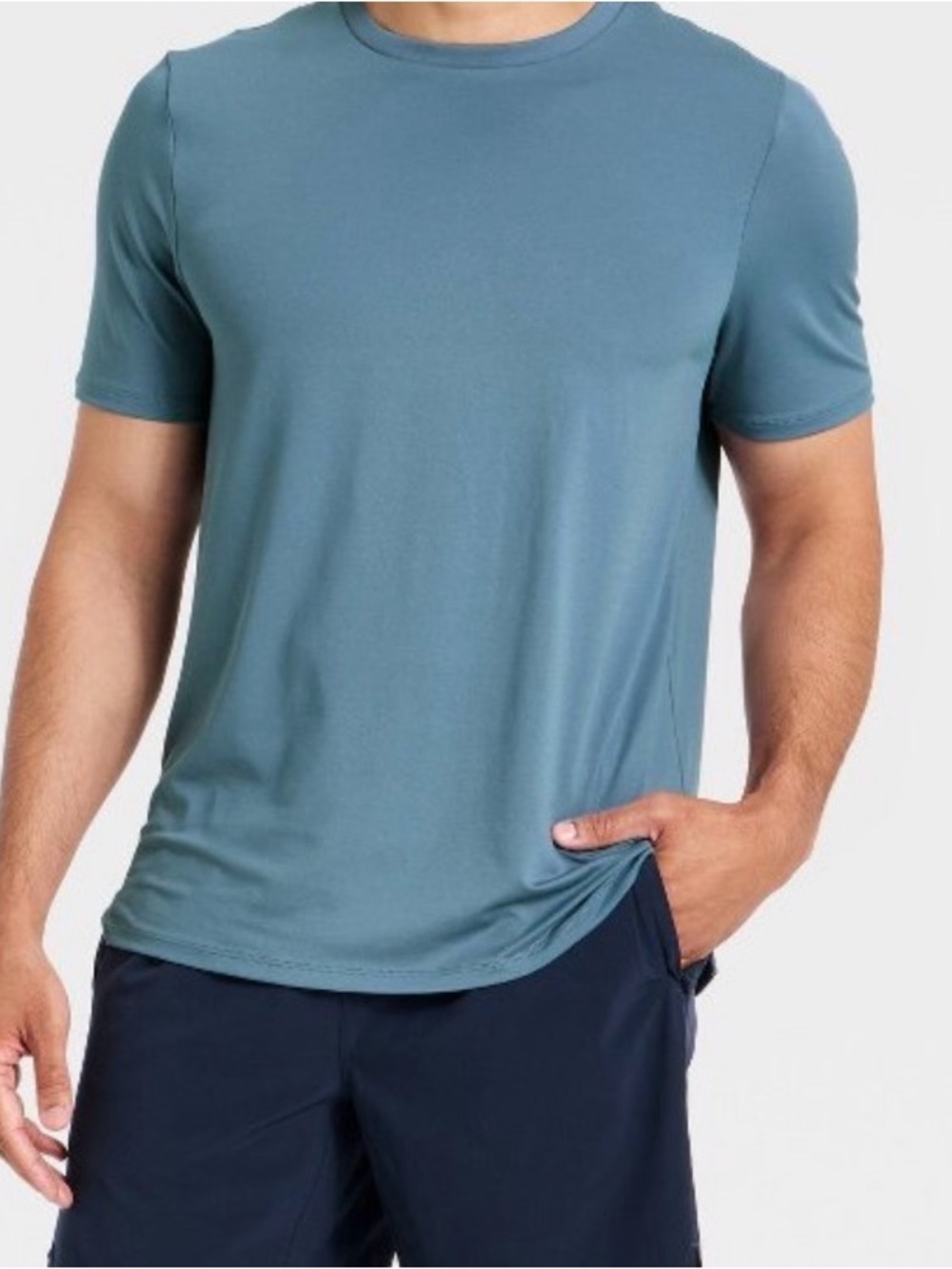 Men's Crew Neck Performance T-Shirt - Slate Blue